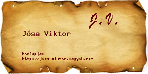 Jósa Viktor névjegykártya